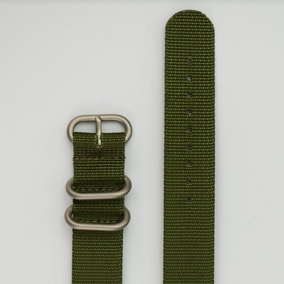 Hadley-Roma 18mm Green Color Men's Nylon Watch Strap/Band, MS4401 - Picture 1 of 1